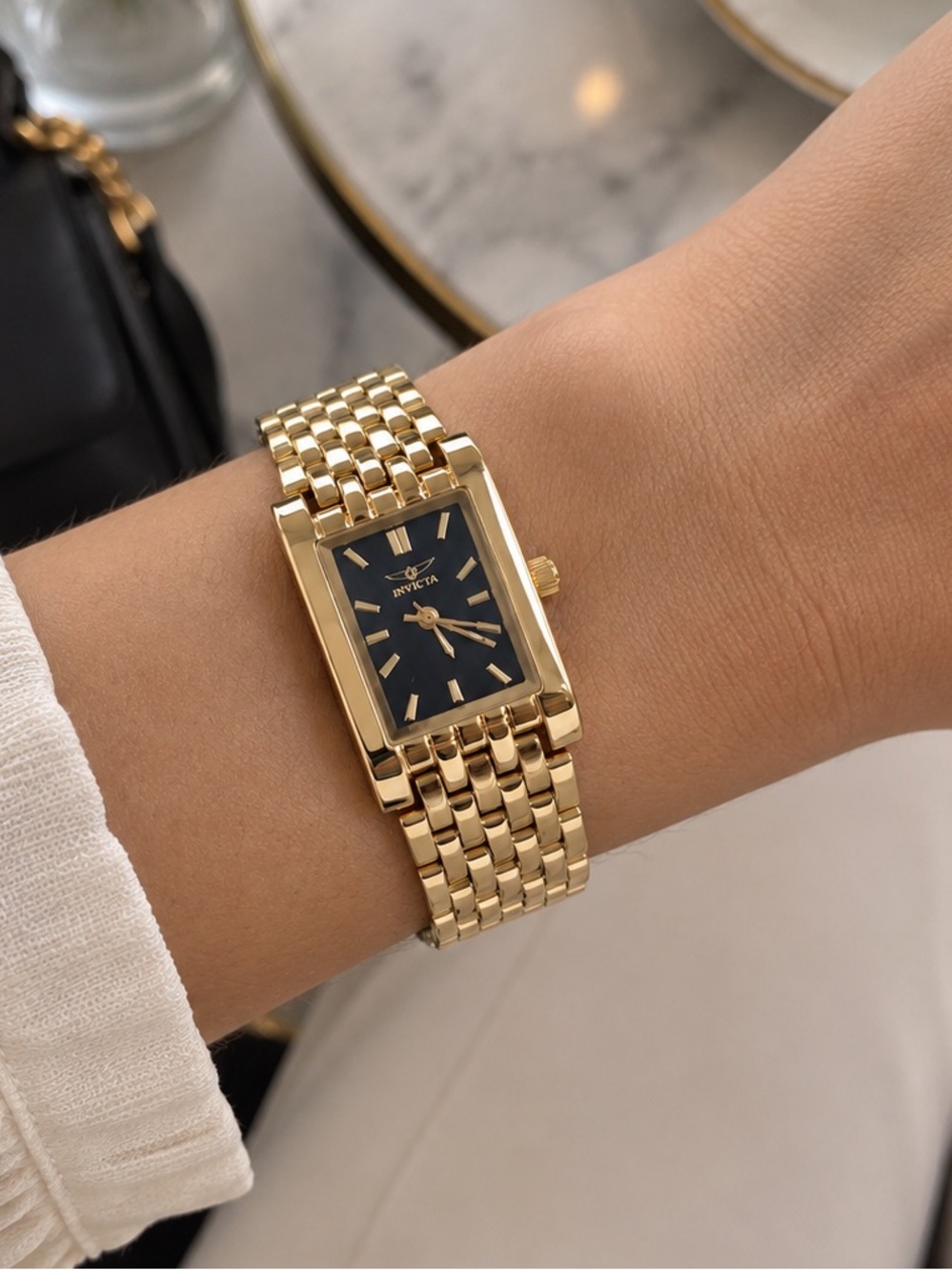 Invicta Gold-Tone Bracelet Watch with Navy Dial - for women - 69893